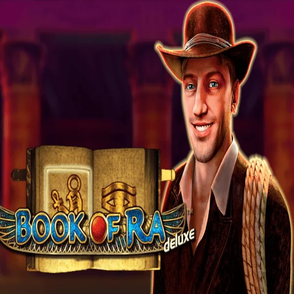 Book of Ra Deluxe logo by Novomatic Glorion Casino