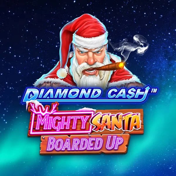 Diamond Cash Mighty Santa Boarded Up online game logo by Greentube on glorion-casino.eu.com