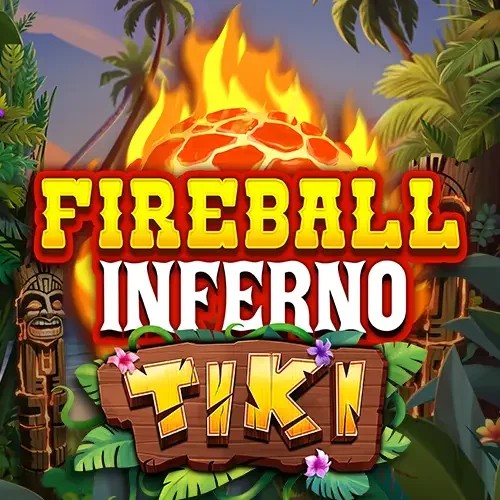 Fireball Inferno Tiki online game logo by NetEnt on glorion-casino.eu.com