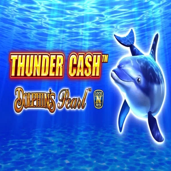 Thunder Cash Dolphins Pearl slot logo by Novomatic at Glorion Casino